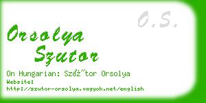 orsolya szutor business card